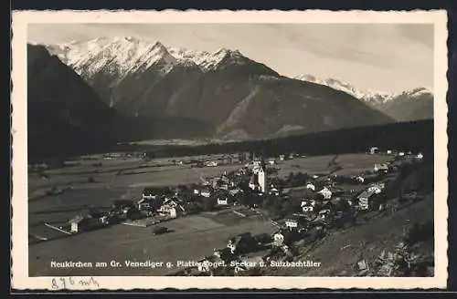 AK Neukirchen am Gr. Venediger, Totalansicht gegen Plattenkogel, Seekar und Sulzbachtäler