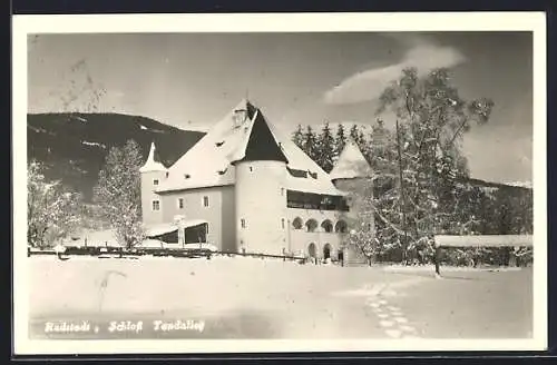 AK Radstadt, Schloss Tandalier im Schnee