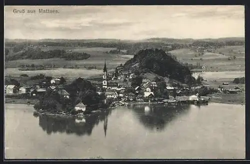 AK Mattsee, Panoramablick auf den Ort