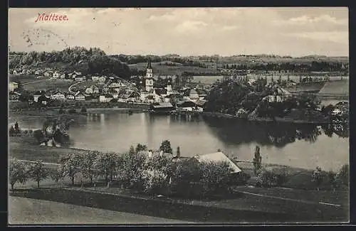 AK Mattsee, Panorama mit dem Ort am See