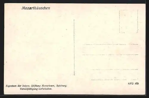 AK Salzburg, Mozart-Denkmal und das Mozarthäuschen