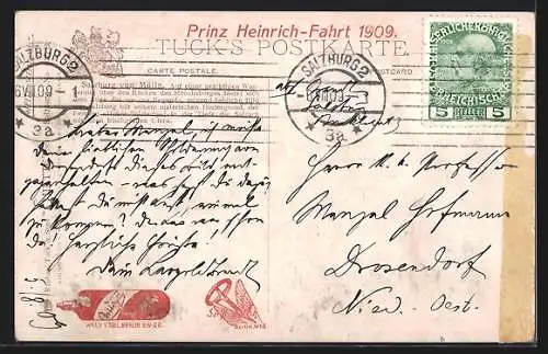 Künstler-AK Raphael Tuck & Sons Nr.625 B: Salzburg, Mülln mit Festung