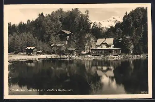 AK Lienz, Tristacher See mit Jaufers Restaurant