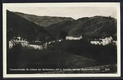 AK St. Johann bei Herberstein, Ortsansicht mit dem Schloss