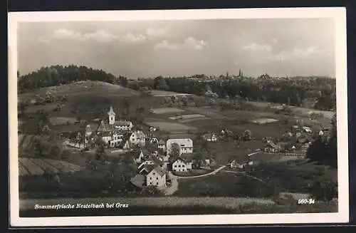 AK Nestelbach /Graz, Gesamtansicht aus der Vogelschau