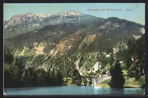 AK Fernstein, Landschaftsbild mit Fernsteinsee