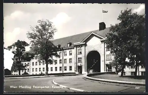 AK Wien, Meidling, Fasangarten-Kaserne, Am Eingang