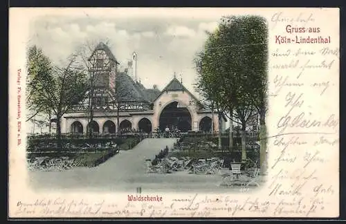 AK Köln-Lindenthal, Blick auf die Waldschenke