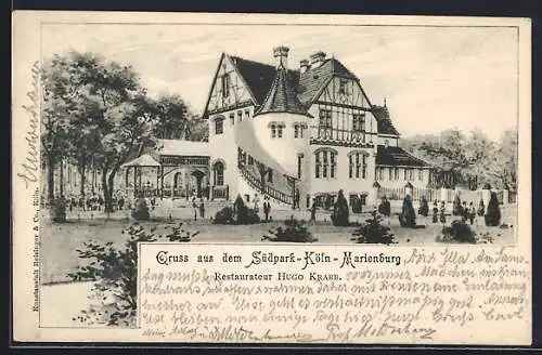 AK Köln-Marienburg, Restaurant im Südpark v. Hugo Krabb