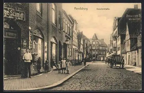 AK Rendsburg, Blick in die Kanzleistrasse