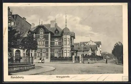 AK Rendsburg, Partie in der Wrangelstrasse