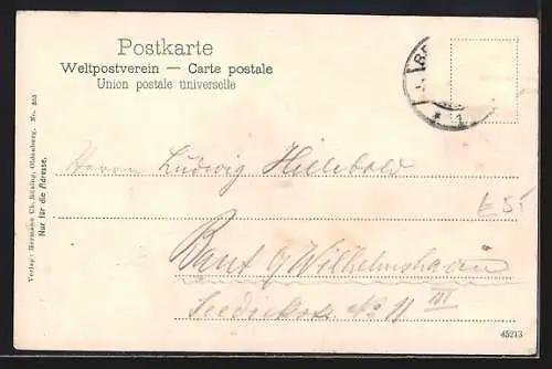 AK Kriegsschiff SMS Wettin bei ruhiger See