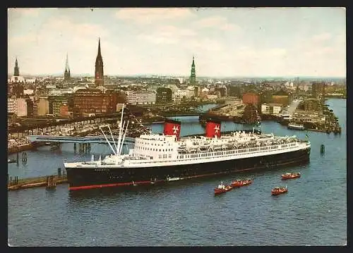 AK Hamburg, Passagierschiff Hanseatic der Hamburg-Atlantic Linie im Hafen