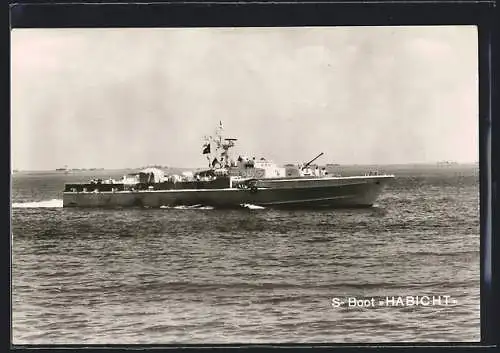 AK Schnellboot P 6075 Habicht auf dem Meer, Bundesmarine