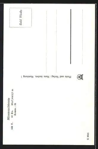 AK Blick auf Minensuchboote der Kriegsmarine