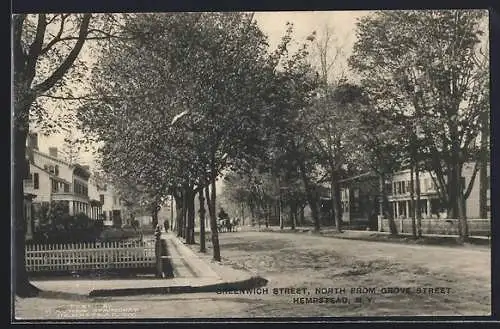 AK Hempstead, NY, Greenwich Street, north from Grove Street