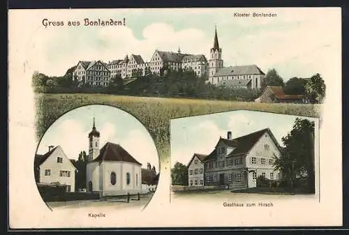 AK Bonlanden / Berkheim, Gasthaus Zum Hirsch, Kapelle, Kloster