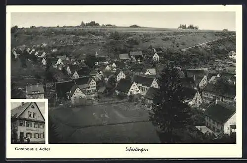 AK Schietingen, Gasthaus zum Adler, Totalansicht aus der Vogelschau