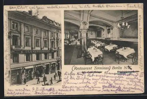 AK Berlin, Friedrichstrasse 101, Restaurant Terminus v. Emil Metzger