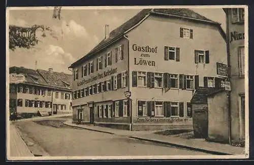 AK Nagold /Wttbg. Schwarzwald, Gasthof und Pension zum Löwen, Bes. Franz Kurlenbauer