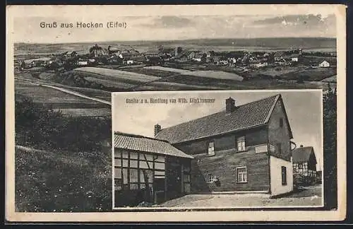 AK Hecken /Eifel, Gasthaus und Handlung von Wilh. Klinkhammer