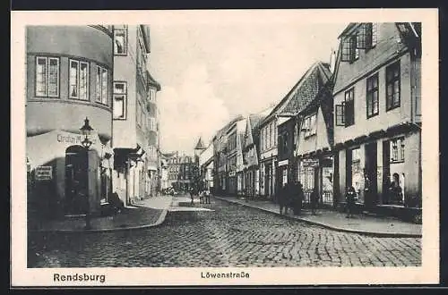 AK Rendsburg, Blick in die Löwenstrasse