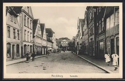 AK Rendsburg, Blick in die Torstrasse