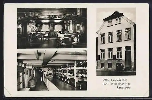 AK Rendsburg, Gasthaus Alter Landeskeller, Inh. Waldemar Mou, Torstrasse 16