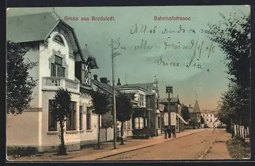 AK Bredstedt, Partie in der Bahnhofstrasse