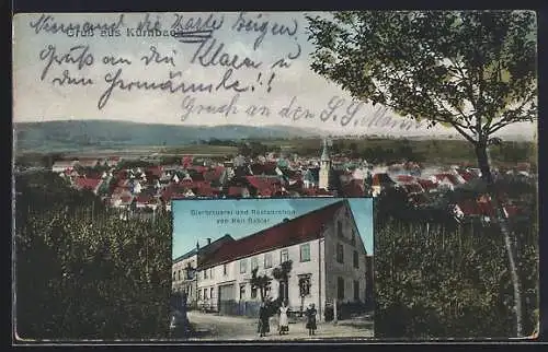 AK Kürnbach / Baden, Bierbrauerei und Restaurant v. Karl Gabler, Totalansicht