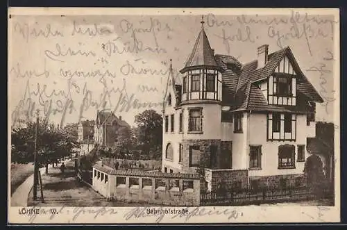 AK Löhne i. W., Villa in der Bahnhofstrasse