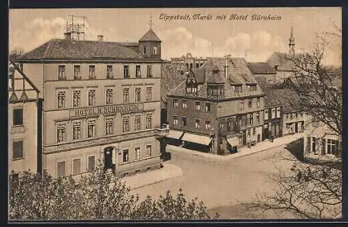 AK Lippstadt, Markt mit Hotel Bürnheim