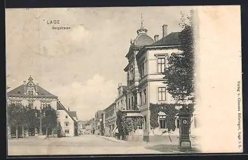 AK Lage / Lippe, Wettersäule an der Bergstrasse