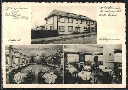 AK Oldenburg-Osternburg, Gasthaus Zur grünen Eiche v. Georg Frohmüller, mit Festsaal und Klubzimmer