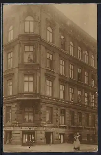 Foto-AK Hamburg-Altona, Schuhmacher Hermann Windisch, Langenfelderstrasse Ecke Sommerhuderstrasse