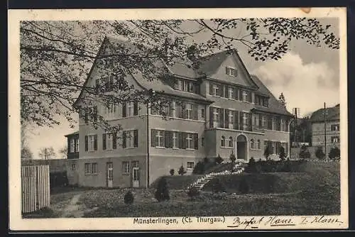 AK Münsterlingen /Thurgau, Privat-Haus I. Klasse mit Garten