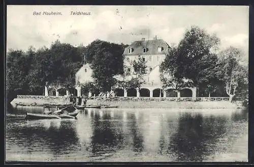 AK Bad Nauheim, Blick zum Teichhaus