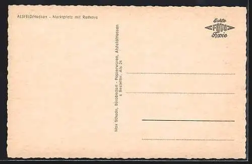AK Alsfeld /Hessen, Marktplatz mit Rathaus