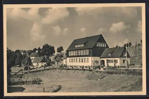 AK Nassau / Erzgebirge, Blick auf die Schule