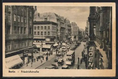 AK Berlin, Friedrichstrasse aus der Vogelschau