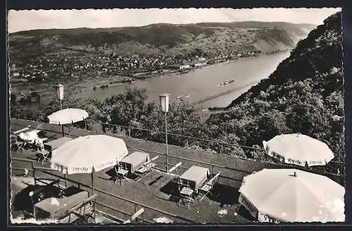 AK Bad Niederbreisig am Rhein, Totalansicht von einer Terrasse