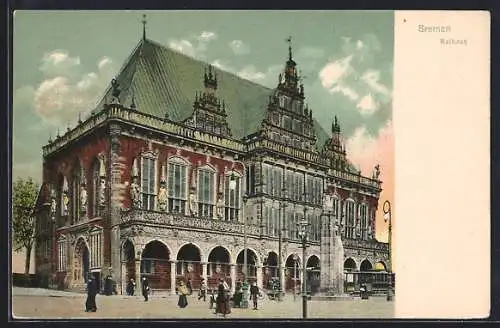 AK Bremen, Blick zum Rathaus