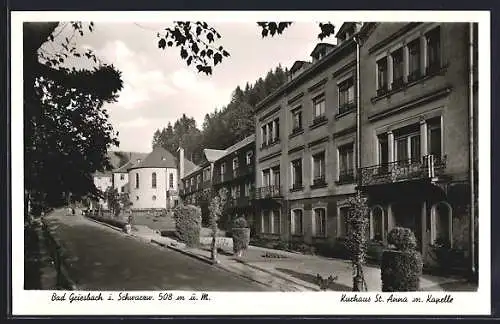 AK Bad Peterstal-Griesbach, Kurhaus St. Anna mit Kapelle