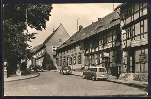 AK Schwanebeck Kr. Halberstadt, Blick in die Strasse der Freundschaft