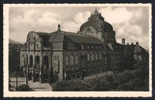 AK Freiburg i. Br., Blick zum Theater