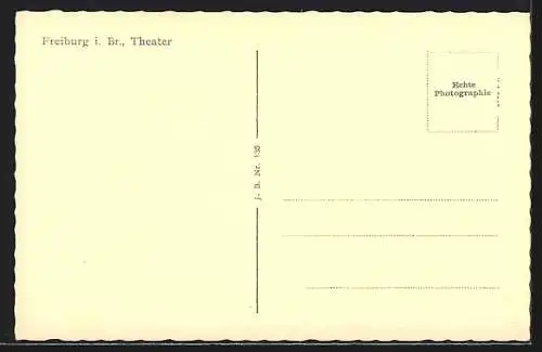 AK Freiburg i. Br., Blick zum Theater