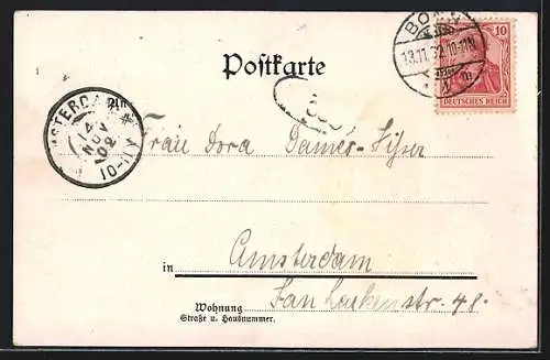 AK Rolandseck, Ortsansicht und das Siebengebirge