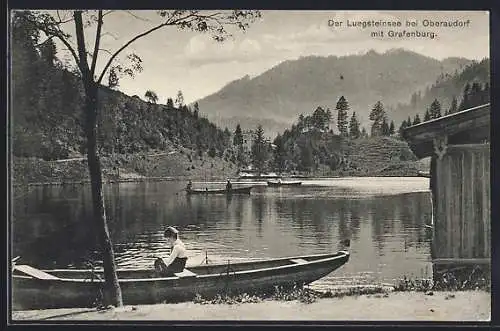 AK Oberaudorf, Der Luegsteinsee mit Grafenburg