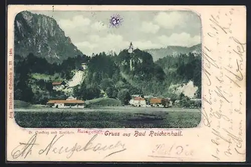 AK Bad Reichenhall, St. Pankraz und Karlstein