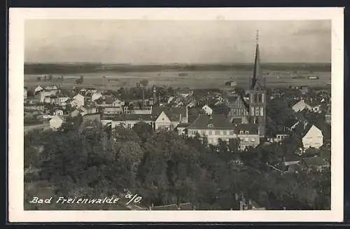 AK Bad Freienwalde a. O., Ortsansicht aus der Vogelschau